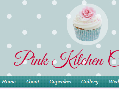 Pink Kitchen Cupcakes Logo logo pink