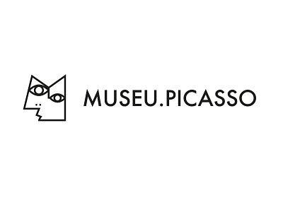 museu picasso brand branding design flat graphic illustration logo museum picasso pink poster vector visual art