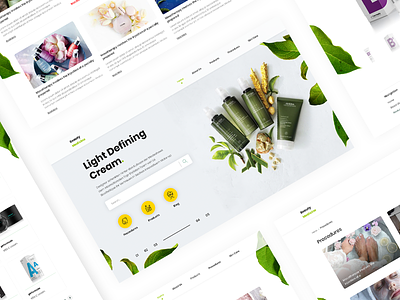 Beauty Blog beauty bright clean clean ui cosmetic fresh landing page nature plant ui ux web webdesign