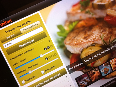 Marmiton iPad App application art director design food ipad recipe ui