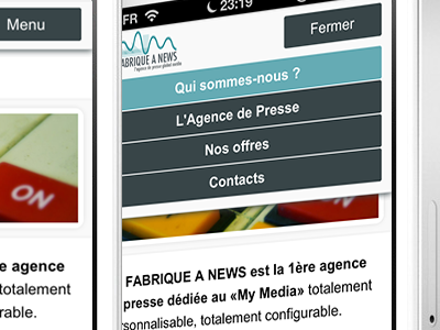 LA FABRIQUE A NEWS mobile uidesign webdesign