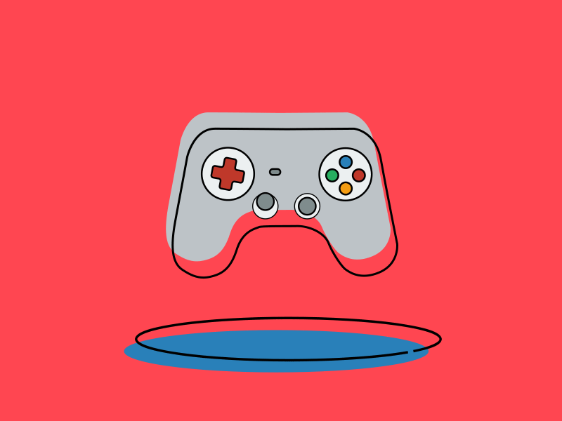 Gamepad after effects animation consoles controller flat icon gamepad gameplay gif loop