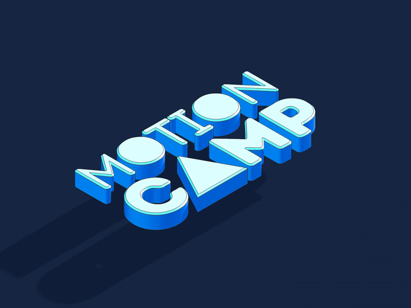 Motion Camp 2d c4d cartoon cell render cinema4d effector flat flat 2d geometric logo render