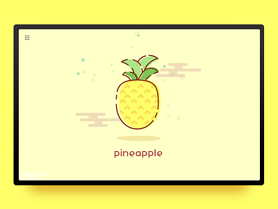 Pineapple 凤梨 corn friend fruit happy identity illustration invite mbe smile smiling face vitamins yellow