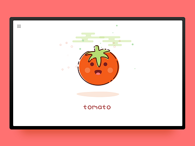 Tomato 西红柿 corn friend fruit happy identity illustration invite mbe smile smiling face vitamins yellow