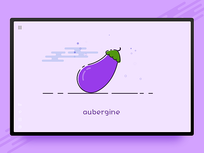 Aubergine 茄子 aubergine friend fruit happy identity illustration invite mbe smile smiling face vitamins