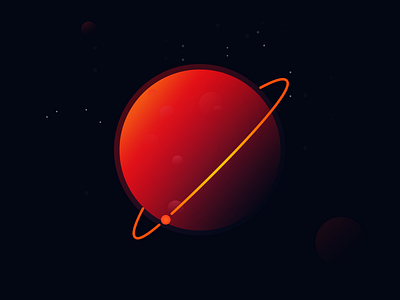 Planet 02 fantastic gradient identity illustration mbe meteor planet space sun vector