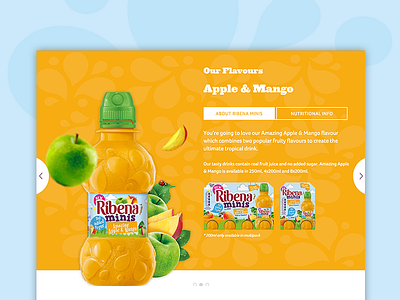 Ribena minis - Landing Page design e commerce experience interface landing page product slider uiux user web