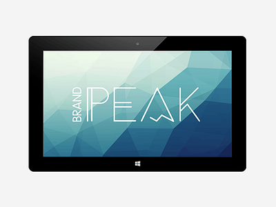 Brand Peak app blue brand geometric logo minimalist mountain peak triangles
