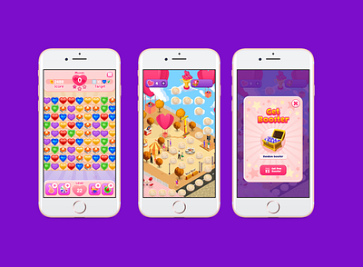 Match 3 Love Game for iOS 3match game ios match mobile uxui