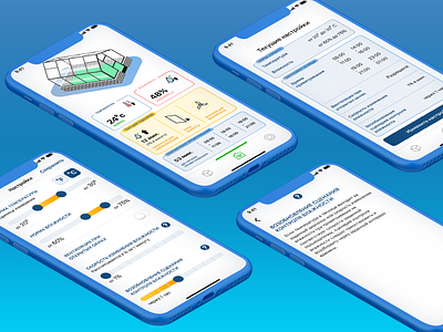 Smart Greenhouse app application design greenhouse internet of things ios iot mobile smart uxui