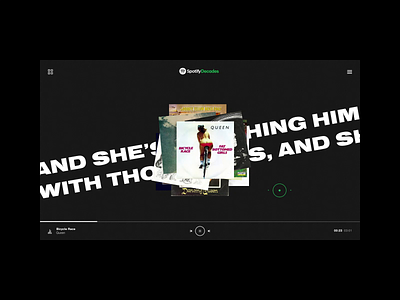 SpotifyDecades Concept Exploration art direction concept design exploration figma music music player spotify styletile typography ui web website
