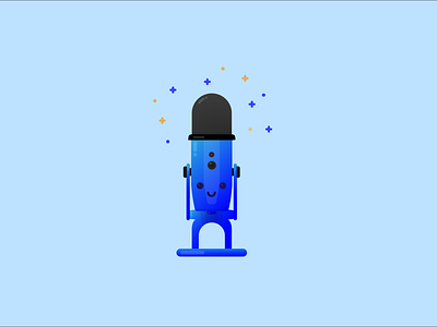 A Happy Blue Yeti illustration vector