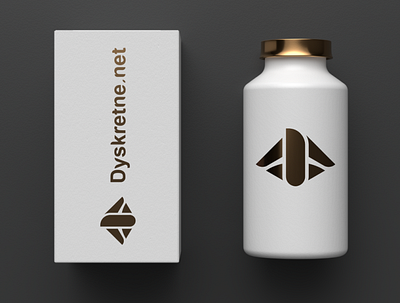 Dyskretne Logo branding design finger lips logo minimal mockup package typography vector