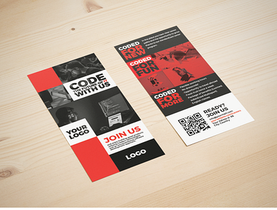 Leaflet for IT company hiring leaflet print vector