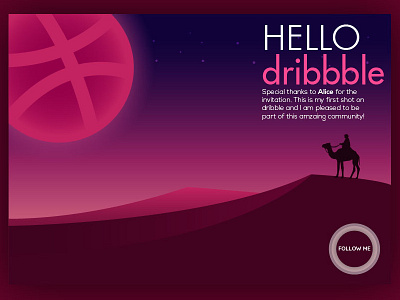Hello Dribbble! alice debut first shot hello invite