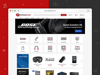 Audio eCommerce Website Redesign adobexd ecommerce redesign ui ux webdesign