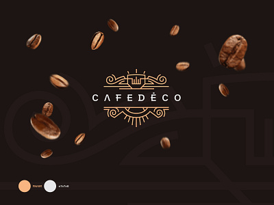 Cafe Deco Logo design art branding caffe color creative deco design graphic illustration logo mark sign sign up ui ux vector