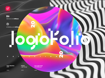 Logofolio 2020 Cover brand branding color creative design gradient graphic illustration logo motion design typography vector