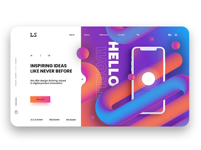 Creative agency Landing page app color creative design design inspiration graphic illustration ui ux web webdesig