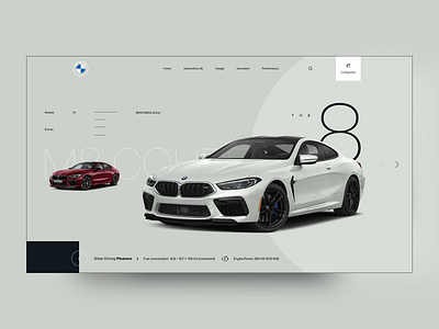 BMW M8 Landing Page Concept Ui / Ux