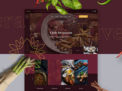 Rivera Restaurant Landing Page Design app branding creative design design inspiration food restaurant ui ux web web design website website design