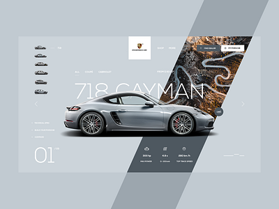 Porsche Cayman Product Page Concept Design Ui /Ux