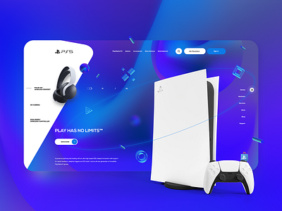 Playstation 5 Landing Page concept