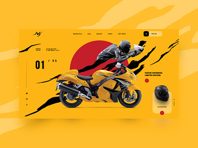 Suzuki Hayabusa Landing Page concept branding creative design design inspiration graphic landing page motorbike ui uidesign uiux ux web web design