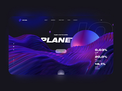 Ui concept Shot _ #6 Planets 🪐👾 abstract creative design design inspiration gradient graphic illustration landing page ui uiux ux web web design website