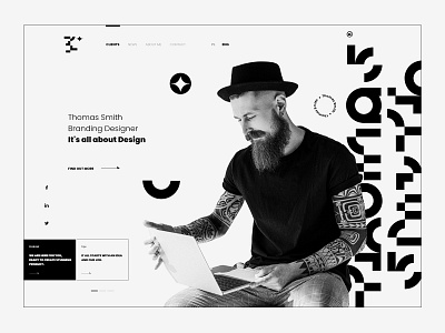 Personal Blog Website ⚪⚫ blog branding creative design design inspiration graphic illustration landing page logo typo typography ui uiux ux web website