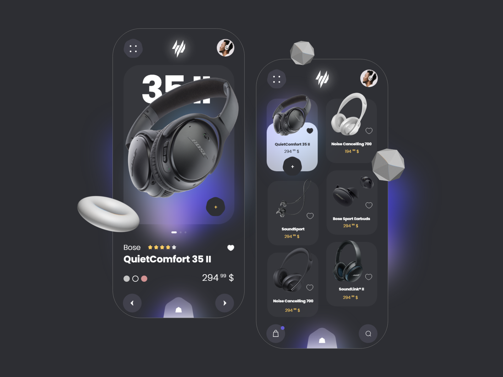 Headphones App Store Ui Concept Shot by Mariusz Mitkow on Dribbble