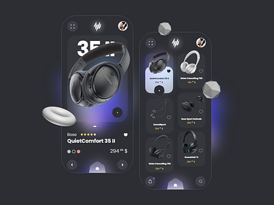 Headphones App Store Ui Concept Shot android app creative design design inspiration headphones interaface ios mobile music store ui ui design ux