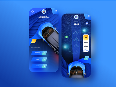 Car App Concept Ui Shot app car creative dashboard design design inspiration drive gps graphic mobile mode navigation ui ui design ux