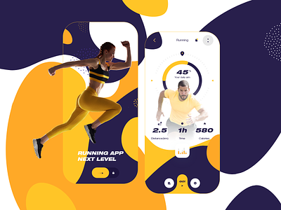 Running App Concept Ui shot 🟡 android app design design inspiration exercise gym ios mobile running ui ui design ux vector web