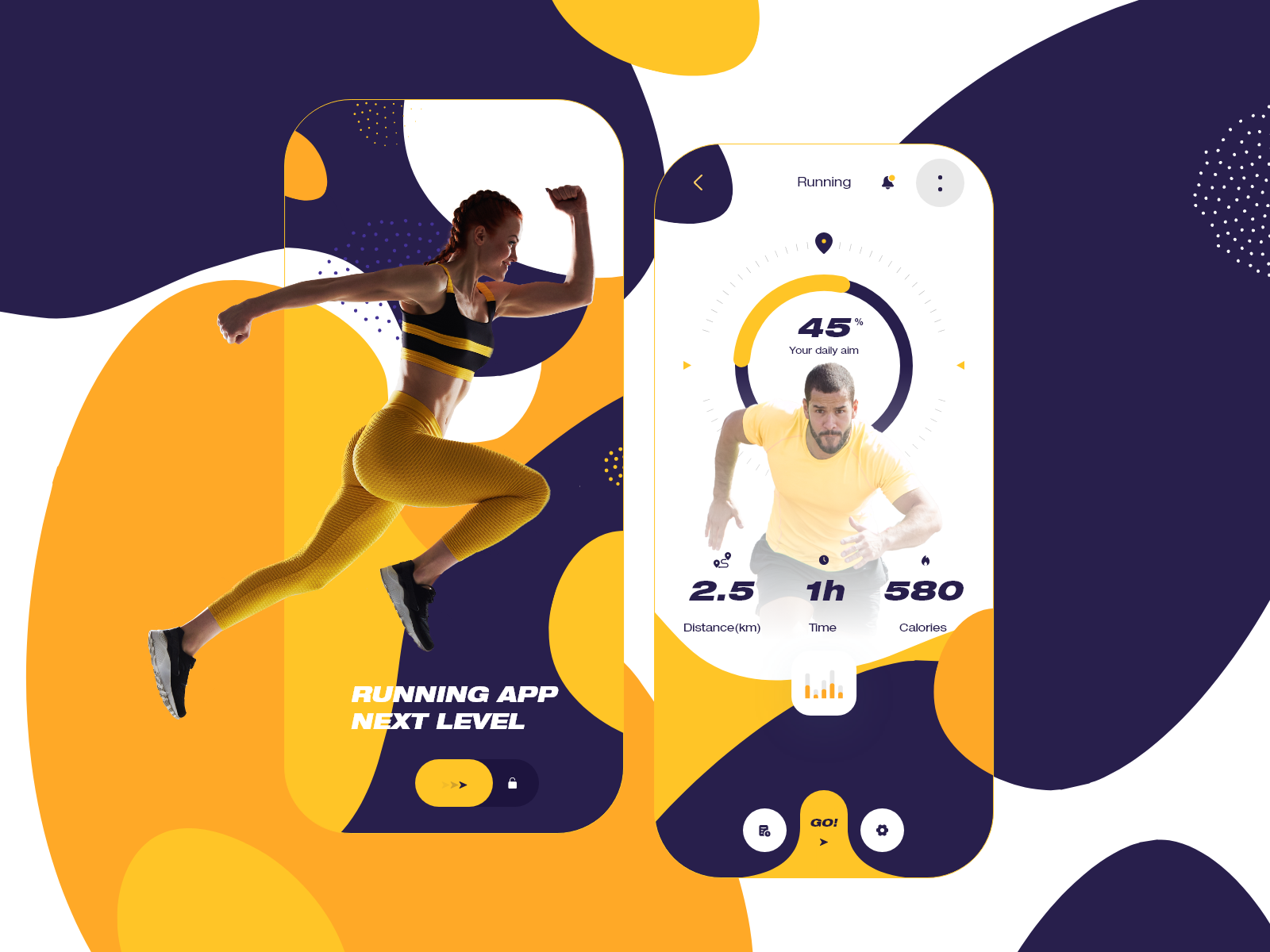 Running App Concept Ui shot 🟡 by Mariusz Mitkow on Dribbble