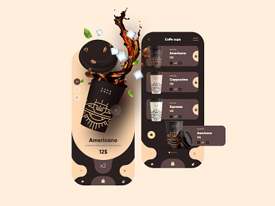 Coffee App Concept Ui Shot ☕🤎🥥 app coffee creative design design inspiration e commerce graphic graphic design interface mobile product design ui ui design ux