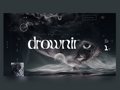 Drowning Landing Page creative landing page product page ui uiux user experience user interface ux web web design website