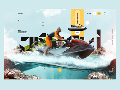 JetSki Landing Page 🌊🌊🌊 landing page product page ui uiux user interface ux web web design website