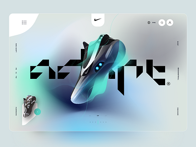 Nike Adapt Landing Page Concept concept creative design design inspiration graphic design nike ui user experience user interface ux web web design website