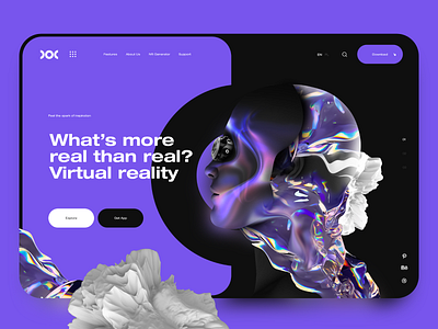 NFT Marketplace Landing Page 🟣🟣 creative crypto designer graphic landing page marketplace nft ui ui design uiux user experience ux virtual reality vr web web design website