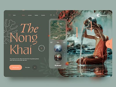 The Nong Khai 🌎🌎 creative geography graphic graphic design journey landing page travel agency trip ui user experience user interface ux web web design website