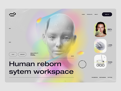 Human Reborn 🤖🟡 creative design design inspiration landing page ui ui design uiux user experience user interface ux web web design web designer website