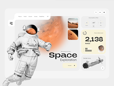Space Exploration Website 🪐 dashboard design explore graphic interface landing page mars space ui ui design uiux user experience user interface ux web web design website