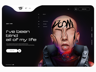 The Blind creative design graphic design landingpage ui uiux user interface ux web web design website