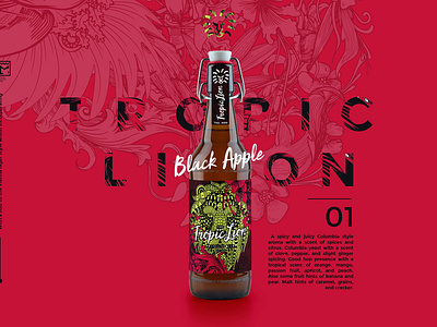 Tropic lion beer brand branding color creative creativeadobe design design inspiration designer flat graphic graphic design brand icon illustration lettering logo type typography vector