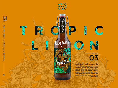 Tropic lion beer 03 app brand branding color creative design design inspiration flat graphic graphic design brand icon illustration logo minimal type ui ux vector web website