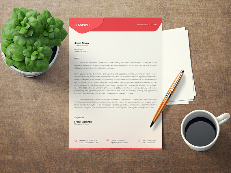 Letterhead Template creative market template proposal professional official office ms word letterhead letter corporate company letterhead a4