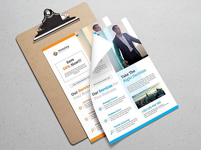 Corporate Business Flyer Template ads creative creative market design flat flyer identity indesign minimal poster print template