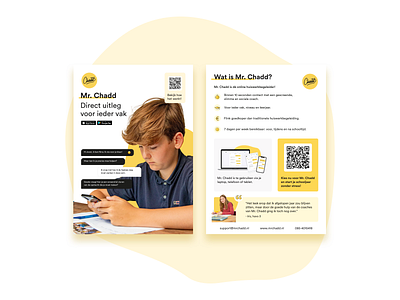 Mr. Chadd x Van Dijk flyer app branding clean colors colorsheme design flyer minimal print promotion